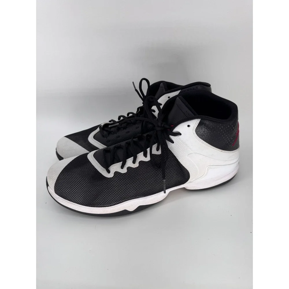 Jordan Rising High Basketball Shoes‎ Mens 17 Black White 819163-002